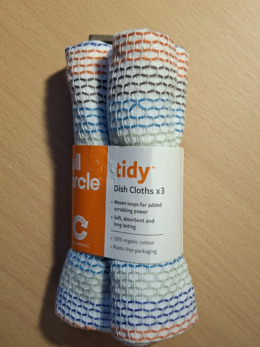 Full Circle Tidy Multicolored Cotton Dish Cloth 3pk